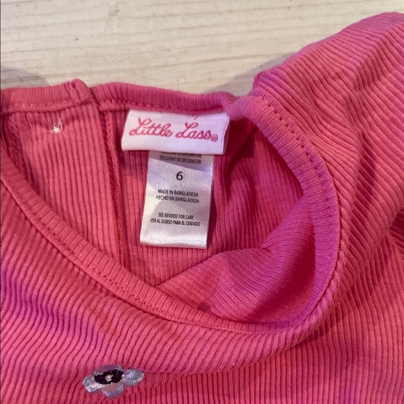 Little Lass Pink Ruffle Sleeve Tee - Picture 2 of 2